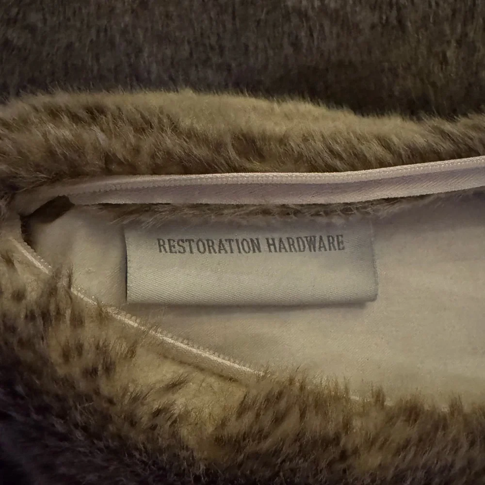 Restoration Hardware faux fur pillows
